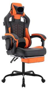 Sedia da gaming - Sedia da ufficio - Sedie da gaming - Pouf - Ergonomica - Con poggiapiedi - Schienale regolabile