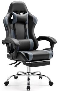 Sedia da gaming - Sedia da ufficio - Altezza regolabile - Rivestimento in ecopelle confortevole - Con poggiatesta e supporto lombare