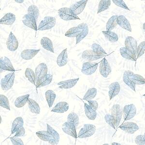 Noordwand Evergreen Carta da Parati Leaves Bianco e Blu