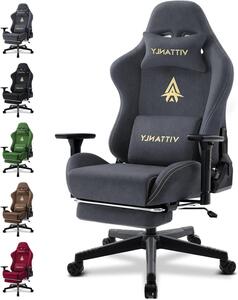 Sedia da gaming - Sedia da ufficio - Sedia per videogiochi - Sedia nera - Sedia confortevole - Braccioli 3D regolabili