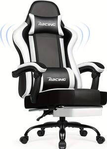 Sedia da gaming – Sedia da gaming ergonomica con poggiapiedi e schienale regolabile fino a 165°