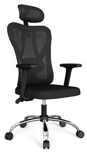 Sedia da ufficio ergonomica con supporto lombare, poggiatesta e braccioli confortevoli