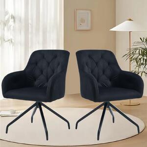 Sedia da pranzo - Sedia - Sedia a conchiglia - Sedia girevole - Sedia di design - Girevole a 360° - Seduta imbottita
