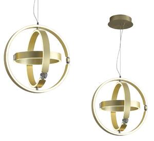 Lampada a sospensione LED SIRIUS bianco-oro 80 W, luce bianca neutra 4000 lm, metallo, dimensioni: 100x50x50 cm, IP20, Milagro