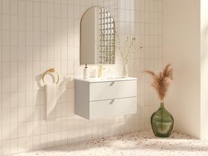 Mobile bagno sospeso con lavabo da incasso Beige 80 cm - LAVENA