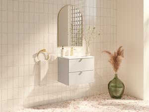 Mobile bagno sospeso con lavabo da incasso Beige 60 cm - LAVENA