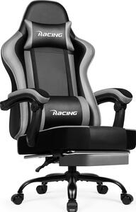 Sedia da gaming con poggiapiedi – Sedia ergonomica da ufficio e per PC, resistente fino a 200 kg