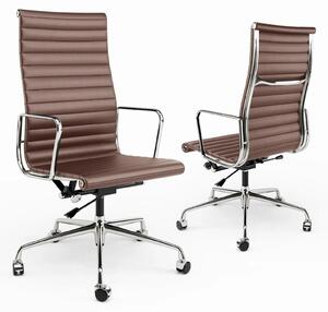 Sedia da ufficio ergonomica - Sedia da gaming - Sedia da ufficio executive - Sedie - Sedia da ufficio - In pelle - Design classico, schienale alto