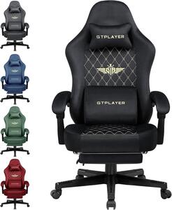 Sedia da gaming - Sedia per videogiochi - Sedia da ufficio - Sedia per PC - Modello standard nero - Design ergonomico