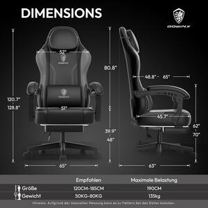 Sedia da gaming - Sedia per giocatori - Sedia da scrivania - Sedia per PC - Sedia da ufficio - Ergonomica con cuscino a molle