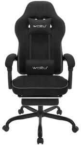 Sedia da gaming con poggiapiedi, sedia da ufficio, ergonomica, regolabile, capacità di carico: 150 kg