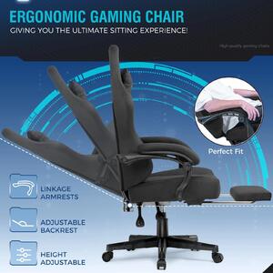 Sedia da gaming - Sedia da ufficio - Sedia da lavoro - Sedia da studio - Schienale regolabile fino a 160° - Poggiapiedi estensibile
