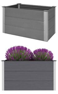 Letto Rialzato da Giardino in WPC 100x50x54 cm Grigio