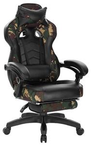 Sedia ergonomica per il gaming e per l'ufficio - Sedia da lavoro confortevole - Schienale regolabile - Poggiapiedi