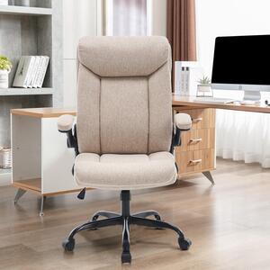 Sedia da ufficio - Sedia per ufficio - Sedia da gaming - Sedia girevole - Sedia da lavoro - Tessuto beige - Altezza regolabile