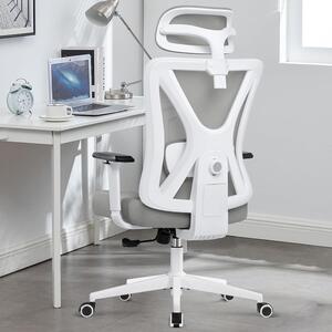 Sedia da ufficio, sedia da ufficio ergonomica con poggiatesta regolabile, supporto lombare 4D e funzione di inclinazione