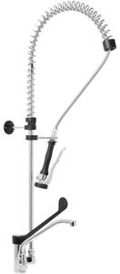 Rubinetto da cucina con beccuccio estraibile - 25 cm - Tubo flessibile da 100 cm - Acciaio inossidabile e ottone