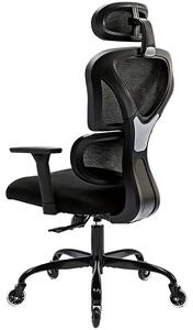 Sedia ergonomica da ufficio - Sedia girevole da ufficio - Sedia per ufficio - Sedia da lavoro - Sedia da gaming - Nera