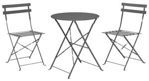 ProGarden Set da Bistrot 3 pz Antracite Scuro Opaco