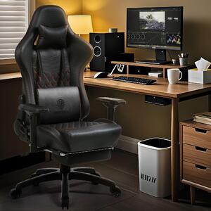 Sedia da gaming ergonomica - Sedia da ufficio - Sedia per computer - Sedia da corsa - Braccioli regolabili in 4 direzioni