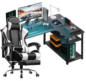 Sedia da gaming - Sedia da ufficio - Sedia da corsa - Sedia per videogiochi - Regolabile - Design ergonomico