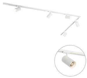 Sistema di illuminazione a binario moderno con 5 faretti bianchi monofase GU10 70mm - Iconic Jeana Luxe