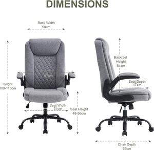 Sedia ergonomica da ufficio - Sedia girevole - Sedia per computer - Sedia da lavoro - Arredamento per ufficio - Altezza seduta regolabile