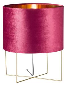 Lampada da tavolo Aura, velluto, alta 43 cm, rosso