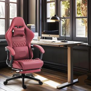 Sedia da ufficio ergonomica – Sedia da gaming – Sedia girevole – Design retrò da corsa – Altezza regolabile