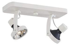 Faretto da soffitto di design bianco GU10 70mm 2-luci regolabile - Vo