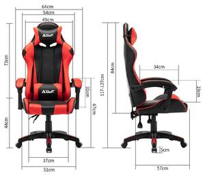 Sedia da gaming - Sedia da ufficio - Sedia per computer - Sedia da corsa - Sedia ergonomica - Schienale regolabile