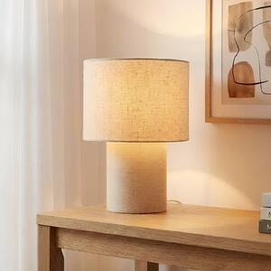 Lampada da tavolo Elfie Lindby, Crema / Ambra, Soggiorno / Sala da pranzo, Tessuto / Stoffa / Seta, Scandinavo, Lampada da tavolo