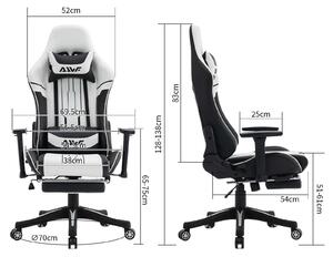 Sedia da gaming - Sedia ergonomica da scrivania in ecopelle rosa