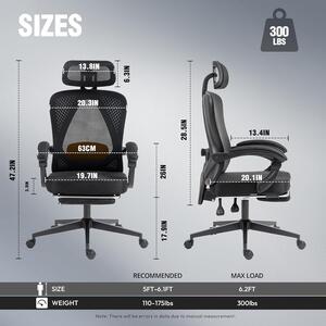 Sedia da ufficio - Sedia per ufficio - Sedia da gaming - Sedia per computer - Sedia girevole - Ergonomica, con supporto lombare regolabile