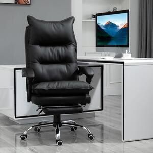 Sedia da ufficio - Sedia da ufficio con poggiapiedi - Sedia da lavoro - Sedia girevole - Sgabello da ufficio - Altezza regolabile da 55 a 63 cm