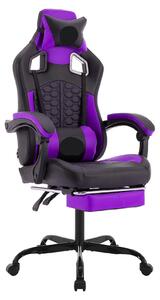 Sedia da gaming - Sedia da ufficio - Sedie da gaming - Pouf - Ergonomica - Con poggiapiedi - Schienale regolabile