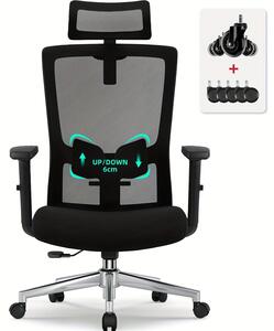 Sedia da ufficio - Sedia ergonomica - Sedia da ufficio con schienale a rete - Sedia da ufficio regolabile - Sedia girevole - Design ergonomico
