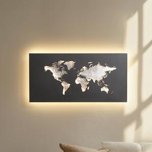 Applique da parete a LED World Lucande, Nero, Soggiorno / Sala da pranzo, Metallo, Moderno, Applique a LED