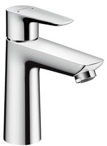 Rubinetto per lavabo cromato – Miscelatore monocomando con piletta a tappo a spinta – Design compatto per il bagno
