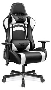Sedia da gaming - Sedia per videogiochi - Sedia da gioco - Sedia da ufficio - Sedia da corsa - Design ergonomico - Rivestimento in ecopelle