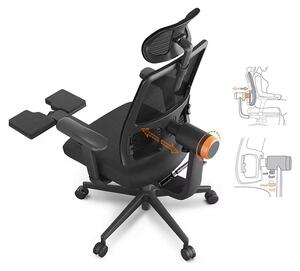 Sedia ergonomica da ufficio - Sedia confortevole - Sedia da lavoro - Sedia da gaming - Con poggiapiedi integrato