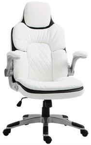 Sedia ergonomica da ufficio - Sedia per ufficio - Sedia da lavoro - Sedia per il lavoro da casa - Sedia da ufficio con rivestimento in bianca