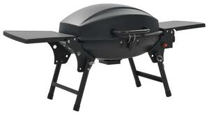 Barbecue da tavolo portatile – Barbecue a gas con piastra di cottura nera e bruciatore da 4,2 kW