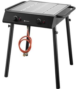 Barbecue a gas – Barbecue da esterno – Griglia da tavolo – Potenza: 9,5 kW – Struttura in acciaio inossidabile