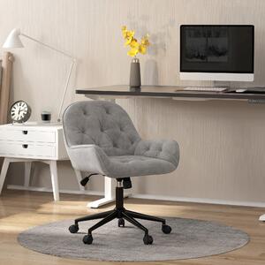 Poltrona girevole - Poltrona relax - Sedia da ufficio - Sedia da lavoro - Sedia - Grigio chiaro, altezza seduta regolabile