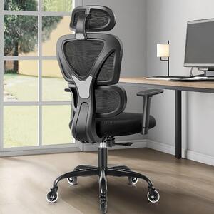 Sedia da ufficio – Sedia girevole ergonomica con braccioli 3D e tessuto traspirante, portata massima 150 kg