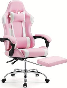 Sedia da gaming - Sedia da ufficio - Sgabello da gaming - Sedia da computer - Sedia da lavoro - Design ergonomico - Imbottitura in memory foam