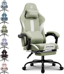 Sedia da gaming - Sedia da ufficio - Sedia per PC - Sedia da lavoro - Design ergonomico - Struttura in legno certificata