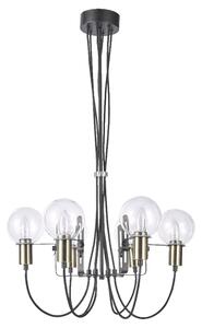 Lampada a sospensione ABRAZO 6xE14/40W, ottone satinato/chiaro, Ø: 61 H: 100 cm, attacco E14, dimmerabile