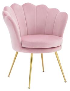 Poltrona relax - Sedia da ufficio - Poltrona da lettura - Sedia da trucco - Rivestimento - Robuste gambe in metallo